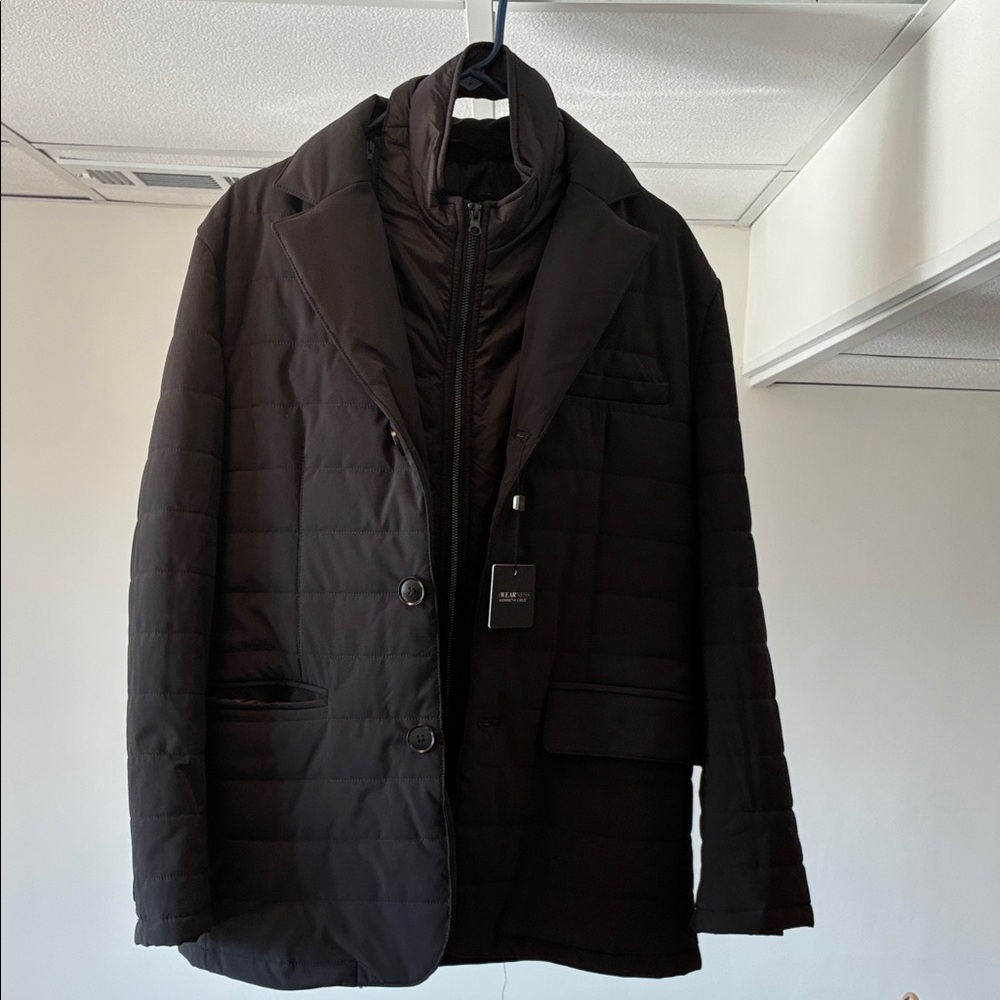 Kenneth Cole Men's Dark Quilted Puffer Jacket